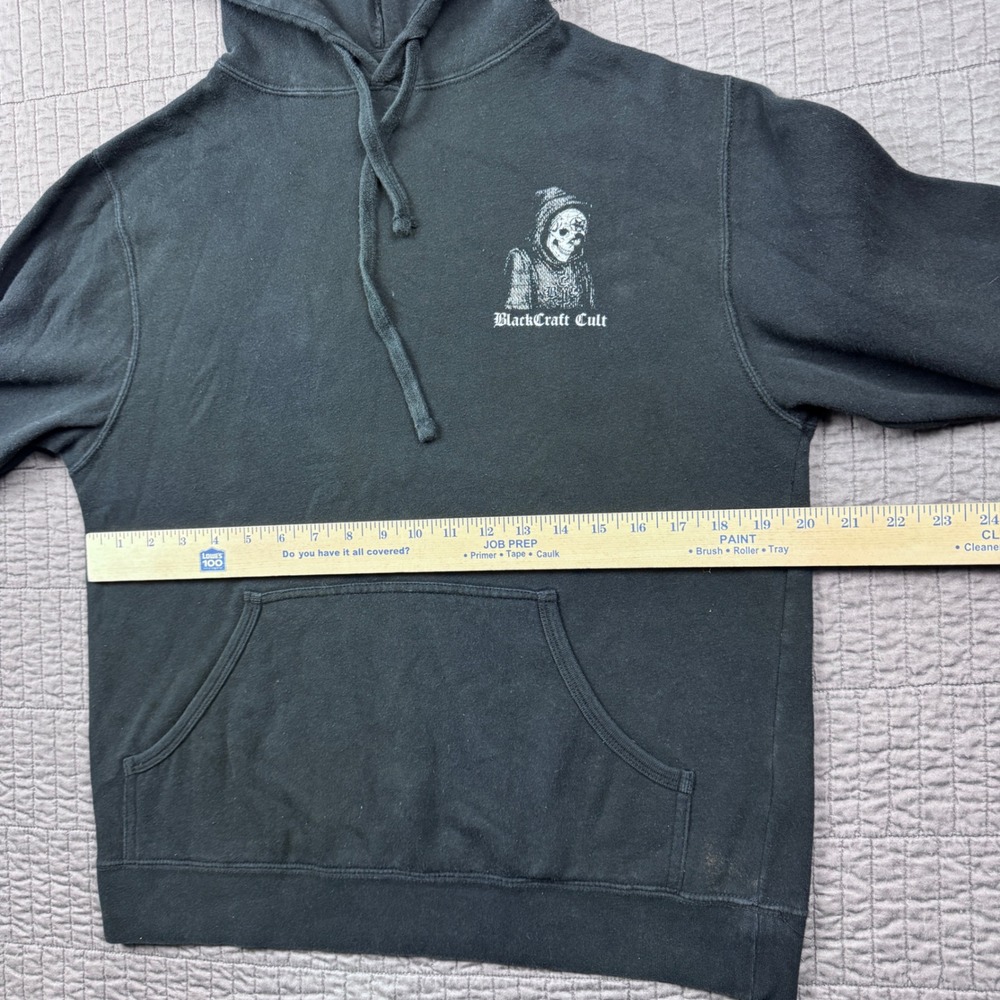 BlackCraft Mens Small Cult Haunting Stories Skeleton Graphic Hoodie Black Grunge - Picture 9 of 13